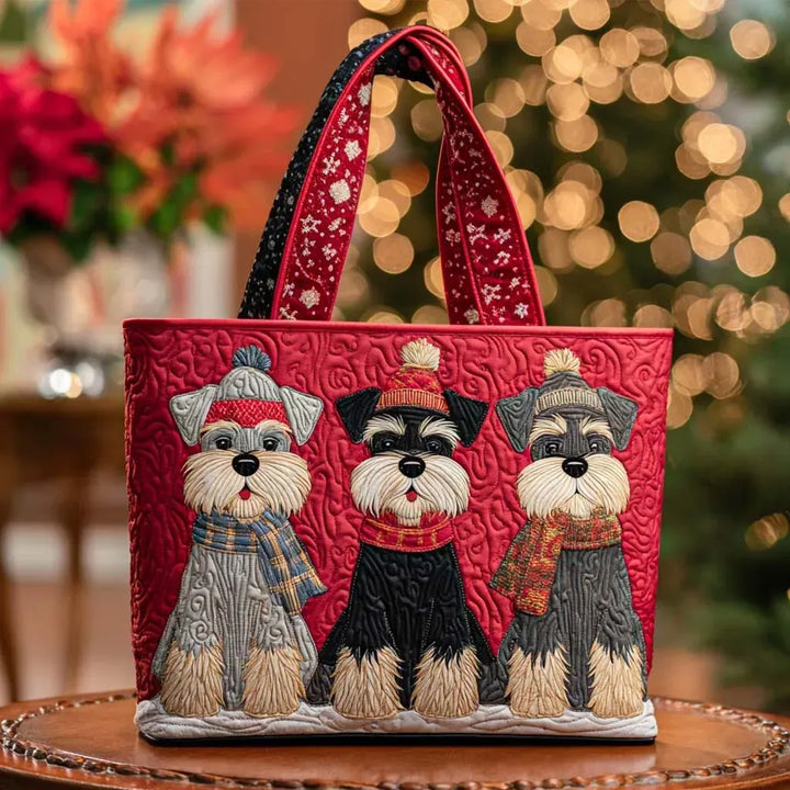 Damentasche mit Trio von Schnauzern – Zwei Größen