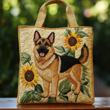 Handgefertigte Tasche mit floralem Deutscher Schäferhund – Geschenkidee