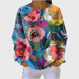Anouk | Pullover mit großen bunten Blumen