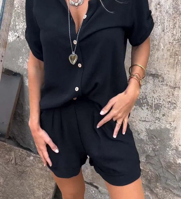 Magdalena | Luftiges geknöpftes Set