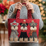 Damentasche mit Trio von Schnauzern – Zwei Größen