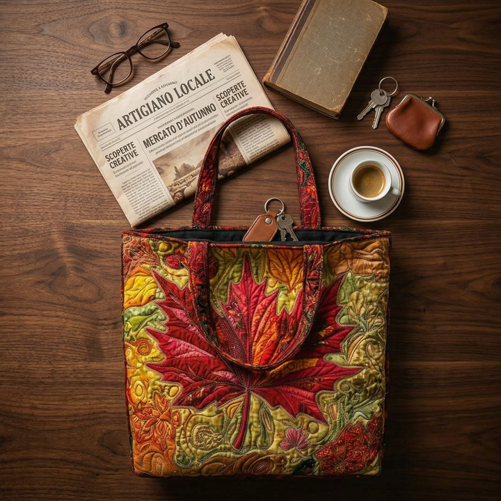 Handgefertigte Tasche Ahorn im Sonnenuntergang – Elegant und Praktisch