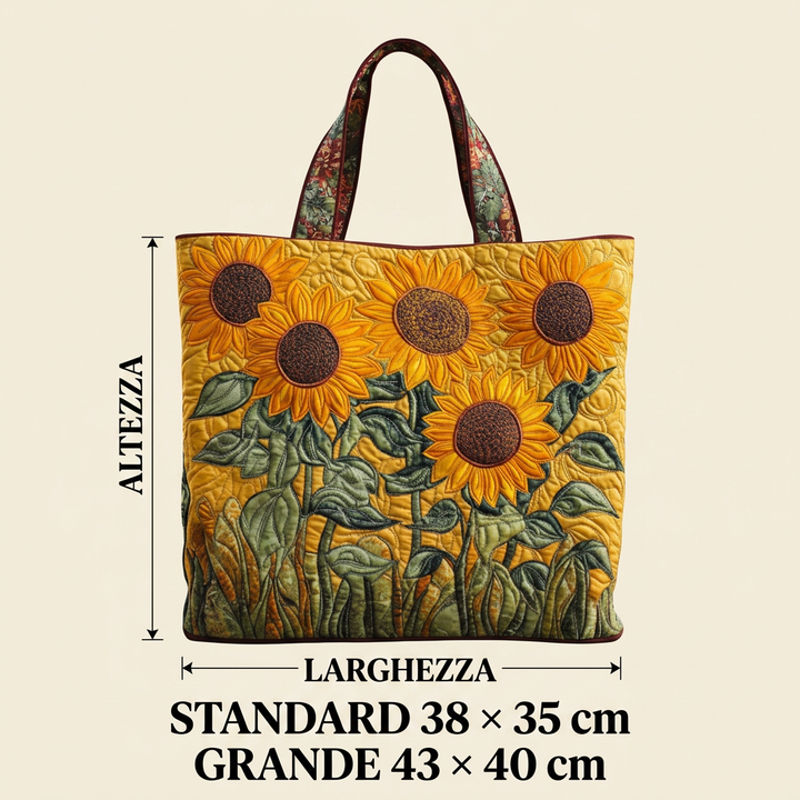 Handgefertigte Sonnenblumen-Tasche – Elegant und Praktisch