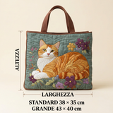 Gestepptes rotes Katzenhandtasche – Geräumig und Leicht