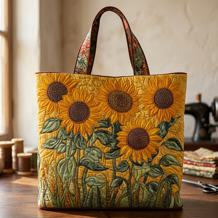 Handgefertigte Sonnenblumen-Tasche – Elegant und Praktisch