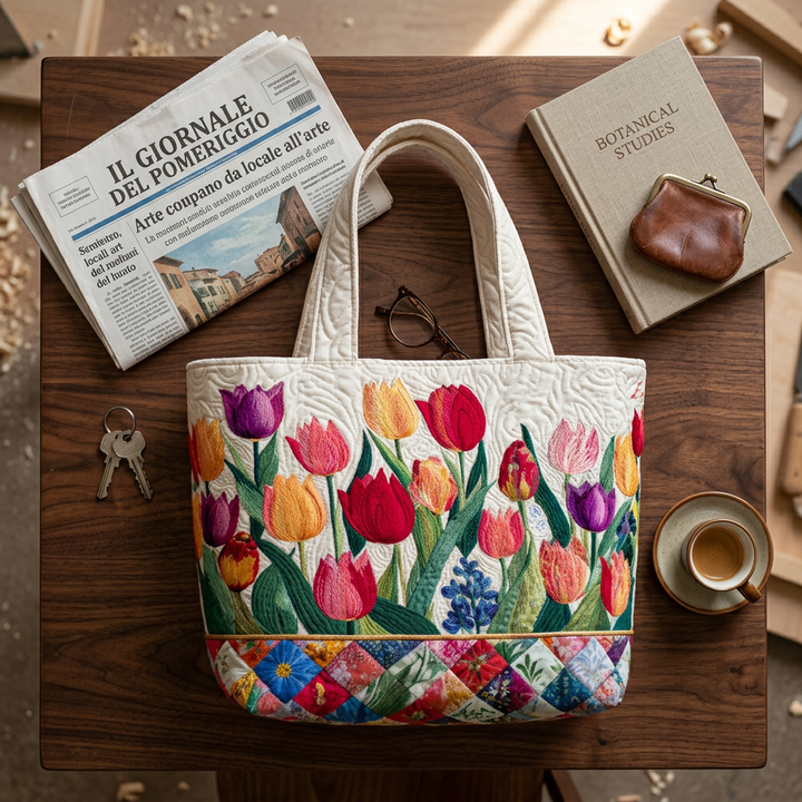 Damentasche Tulpen Garten – Geräumig und Leicht