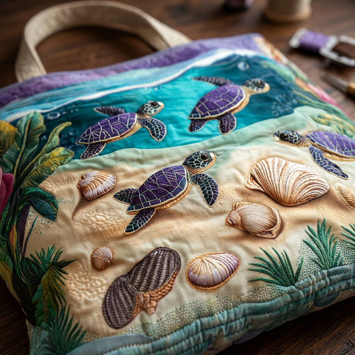 Gepolsterte Tasche mit Lagunen-Muster – Geräumig und Leicht