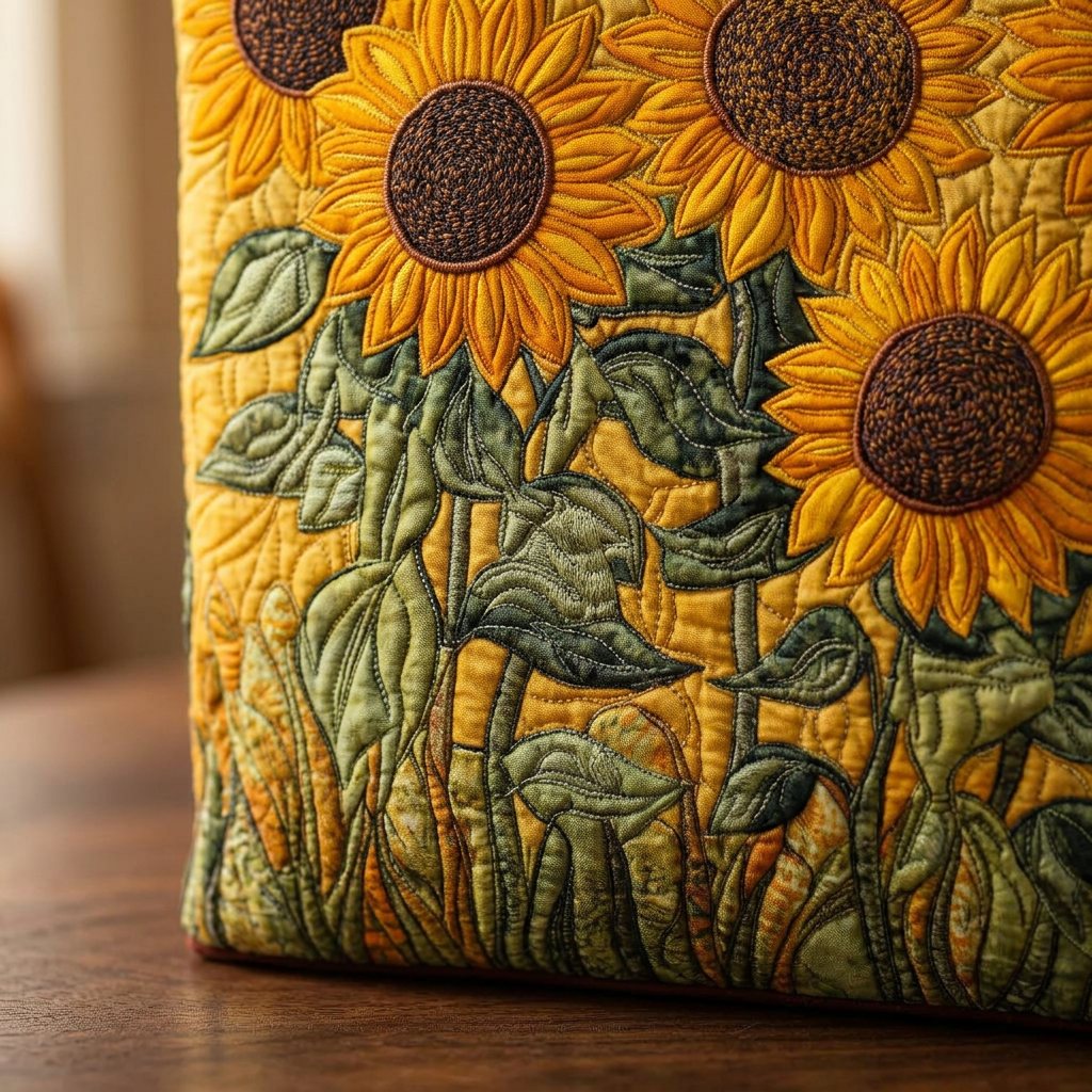 Handgefertigte Sonnenblumen-Tasche – Elegant und Praktisch