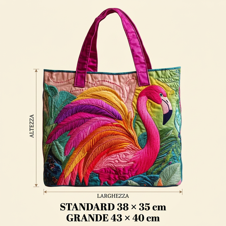 Handgefertigte Regenbogen-Flamingo-Tasche – Geschenkidee