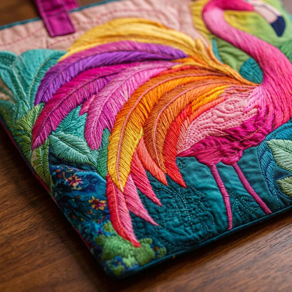 Handgefertigte Regenbogen-Flamingo-Tasche – Geschenkidee
