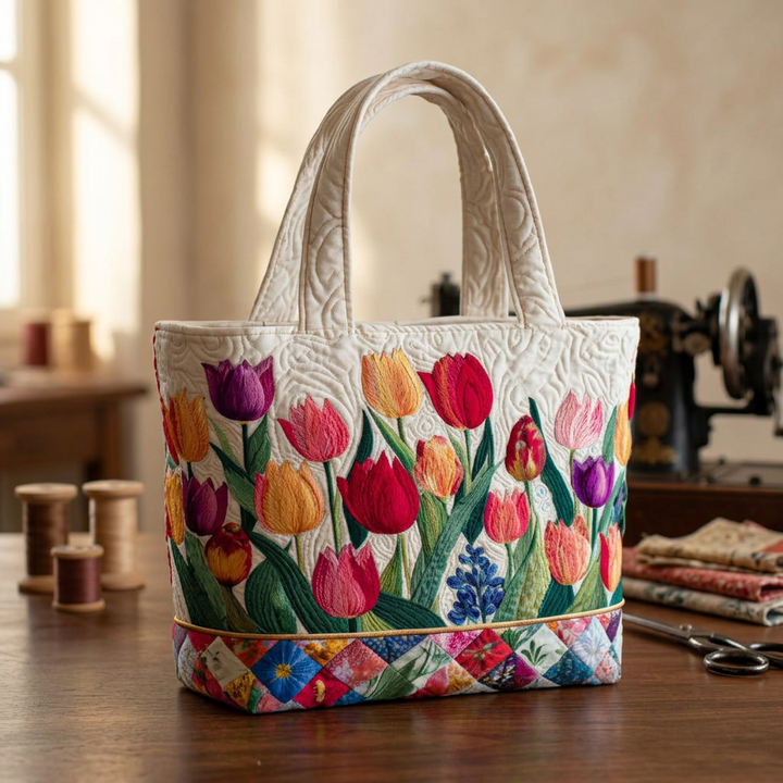 Damentasche Tulpen Garten – Geräumig und Leicht