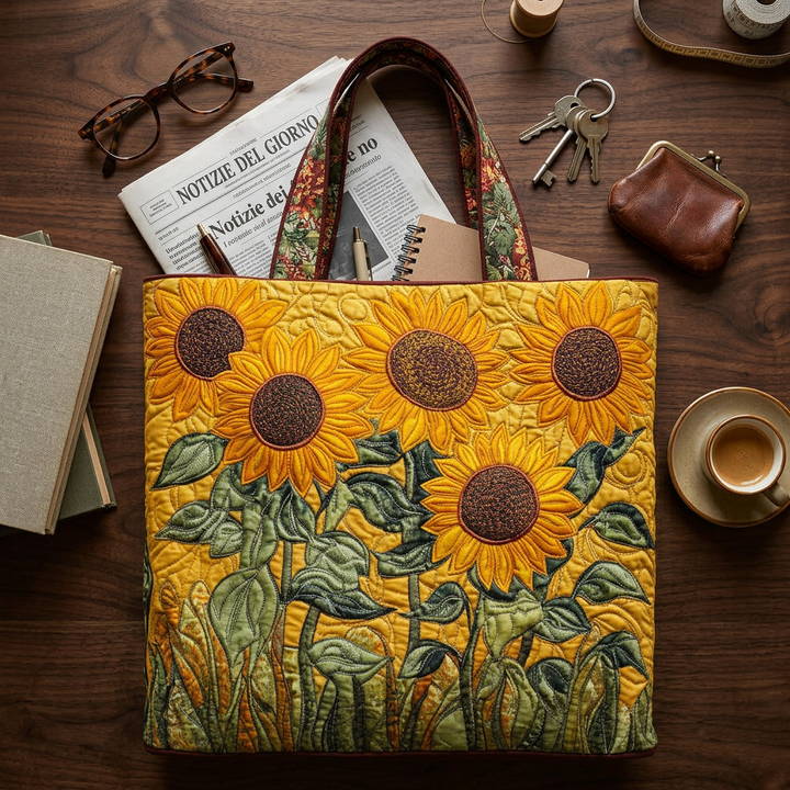 Handgefertigte Sonnenblumen-Tasche – Elegant und Praktisch