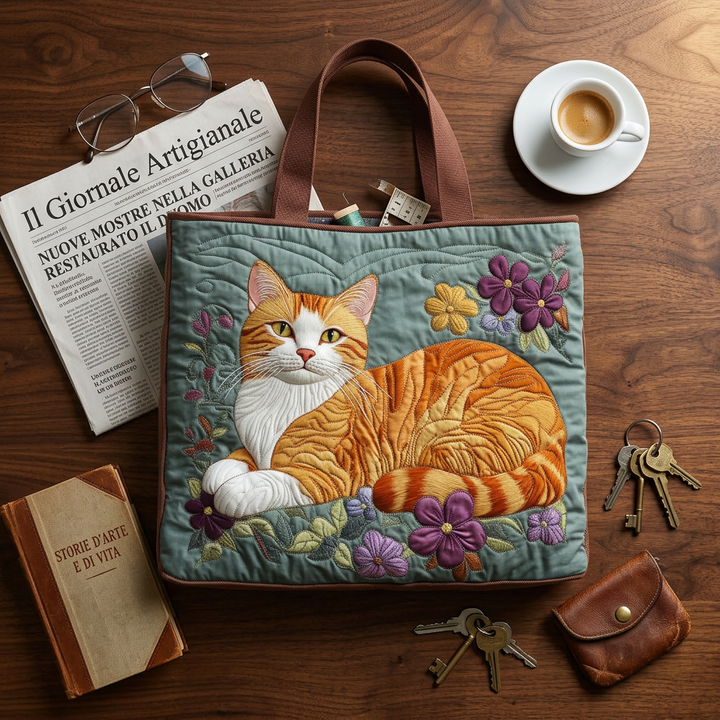 Gestepptes rotes Katzenhandtasche – Geräumig und Leicht